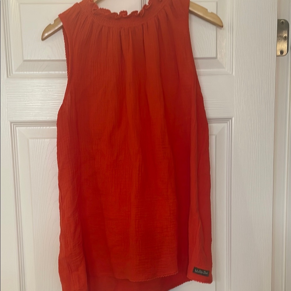 Matilda Jane Ruffled Red Sleeveless Top